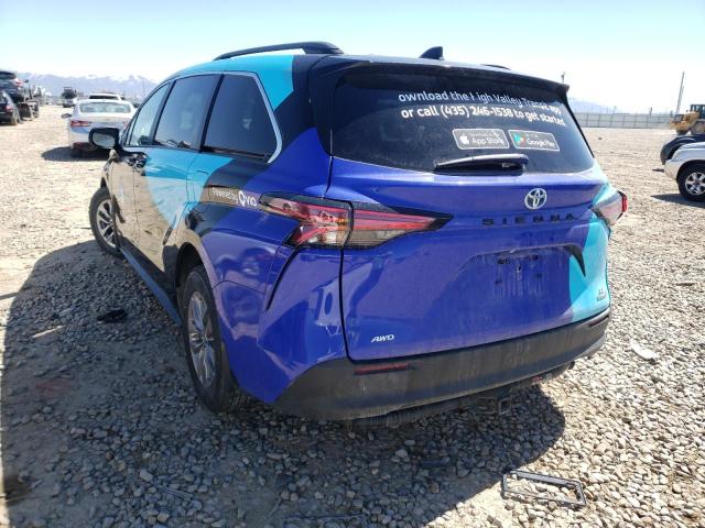 2021 TOYOTA SIENNA LE VIN: 5TDKSKFC1MS038971