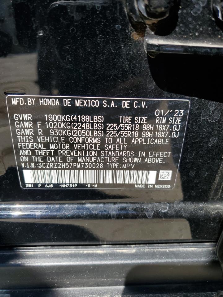 2023 HONDA HR-V SPORT VIN:3CZRZ2H57PM730028