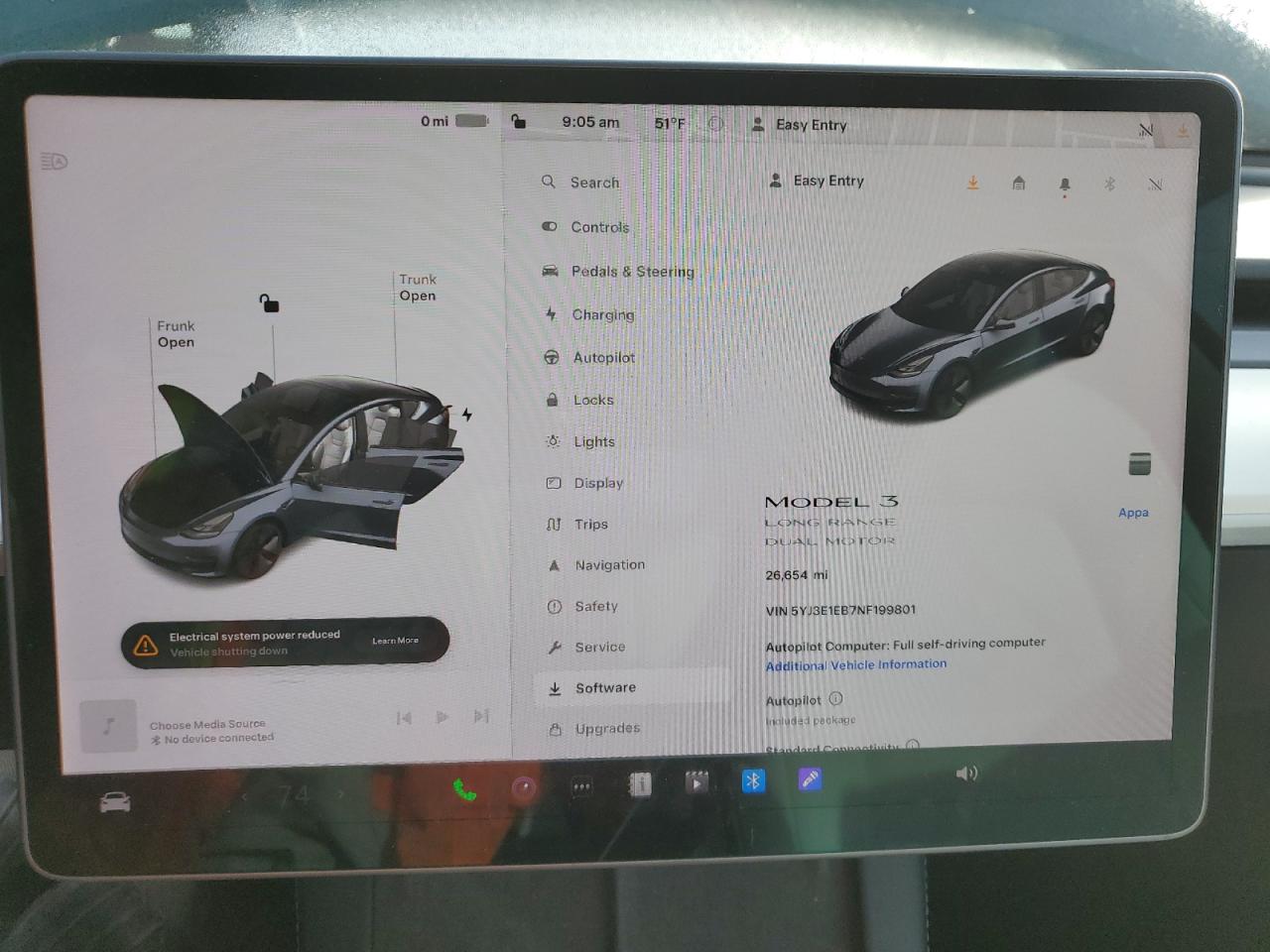 2022 TESLA MODEL 3  VIN:5YJ3E1EB7NF199801