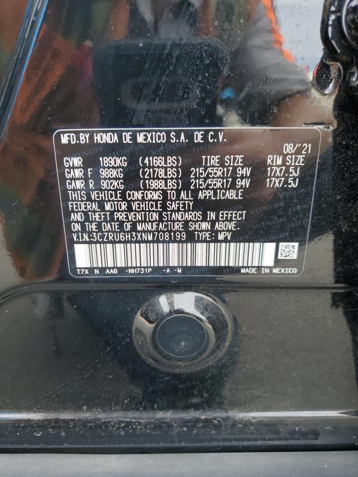 2022 HONDA HR-V LX VIN:3CZRU6H3XNM708199