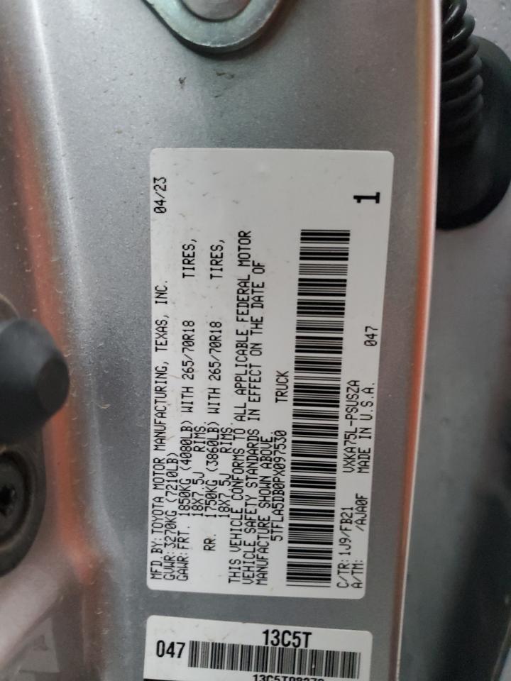 2023 TOYOTA TUNDRA CREWMAX SR VIN:5TFLA5DB0PX097530
