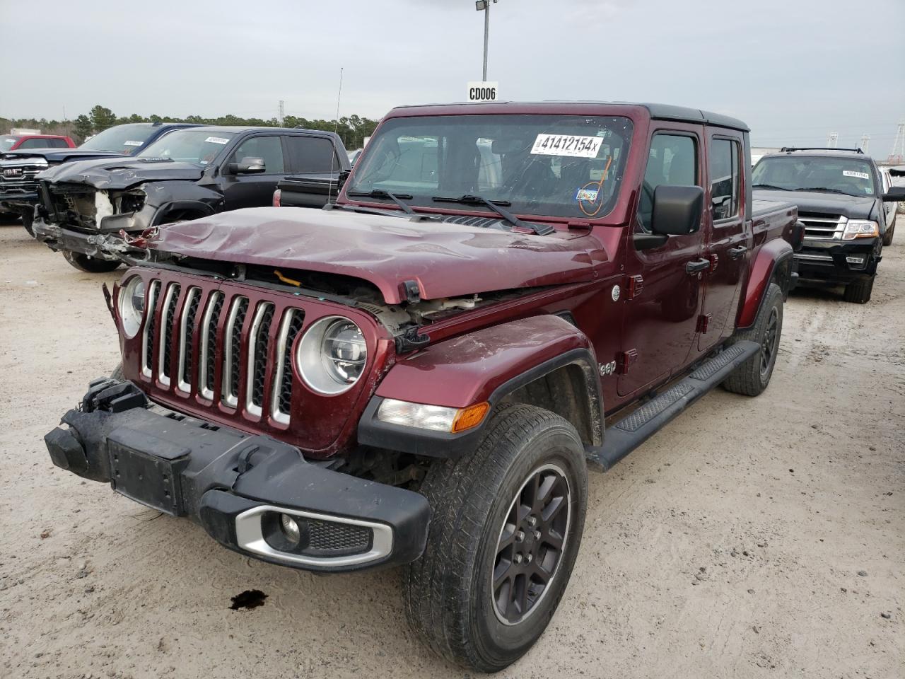 2022 JEEP GLADIATOR OVERLAND VIN:1C6HJTFGXNL125123