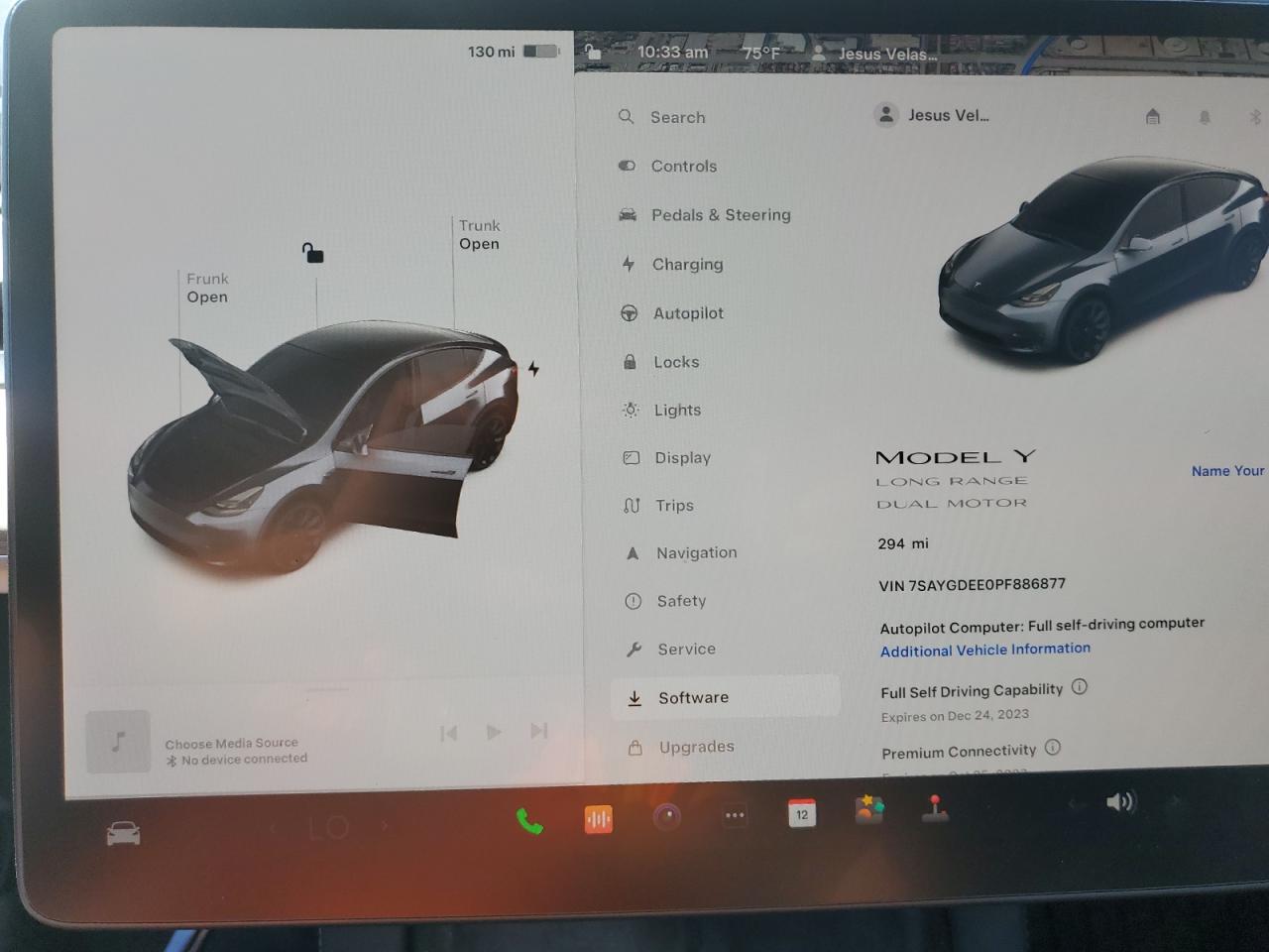 2023 TESLA MODEL Y  VIN:7SAYGDEE0PF886877