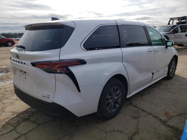 2021 TOYOTA SIENNA LE VIN: 5TDKRKEC5MS034127