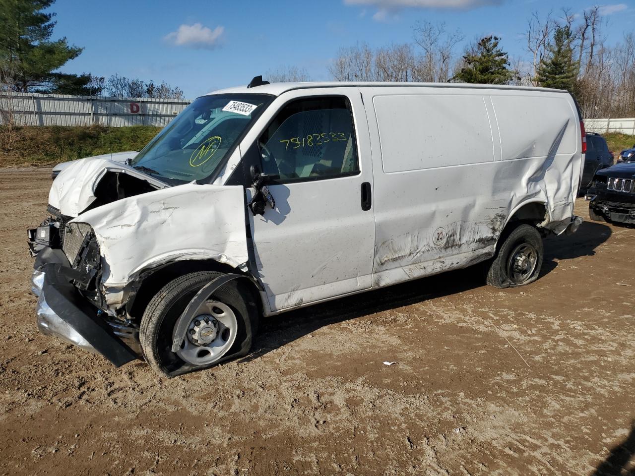 2022 CHEVROLET EXPRESS G2500  VIN:1GCWGAFP7N1175587