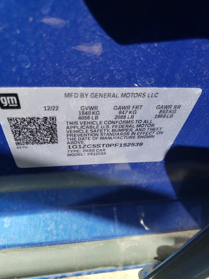 2023 CHEVROLET MALIBU LS VIN:1G1ZC5ST0PF152539