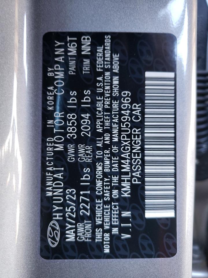 2023 HYUNDAI ELANTRA SEL VIN:KMHLM4AGXPU594969