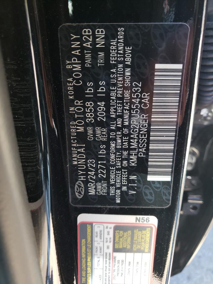 2023 HYUNDAI ELANTRA SEL VIN:KMHLM4AG2PU554532