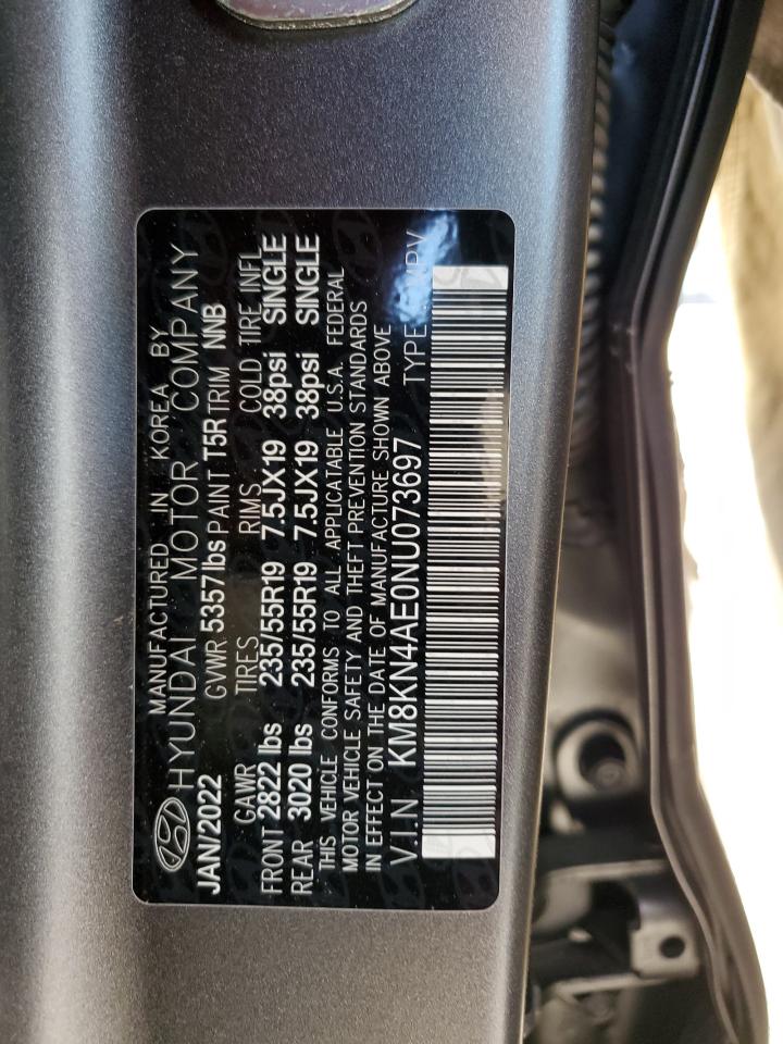 2022 HYUNDAI IONIQ 5 SEL VIN:KM8KN4AE0NU073697