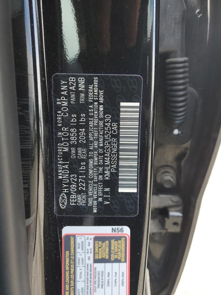 2023 HYUNDAI ELANTRA SEL VIN:KMHLM4AG3PU525430