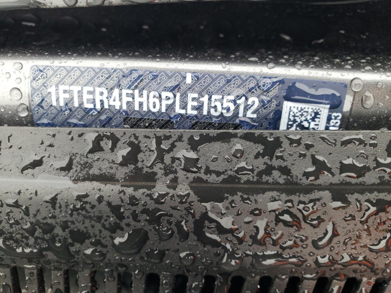 2023 FORD RANGER XL VIN:1FTER4FH6PLE15512