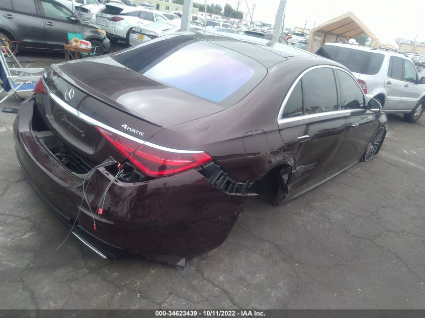 2021 MERCEDES-BENZ S-CLASS S 580 VIN: W1K6G7GB3MA016270