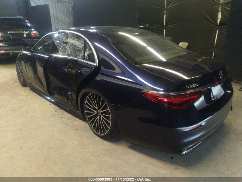2022 MERCEDES-BENZ S-CLASS S 580 VIN: W1K6G7GB7NA144321