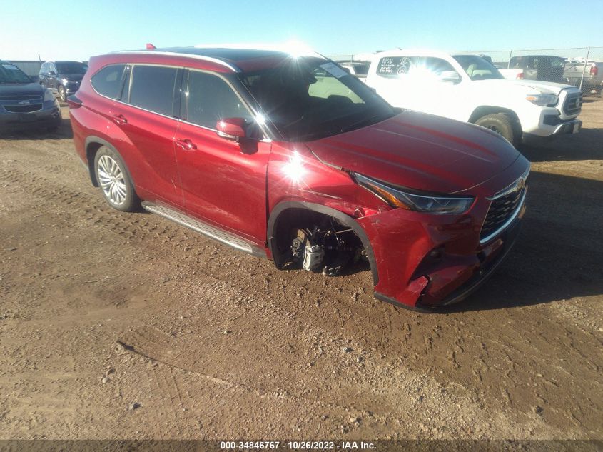 2022 TOYOTA HIGHLANDER PLATINUM VIN: 5TDFZRBHXNS188280