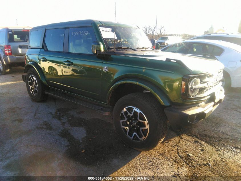 2022 FORD BRONCO BASE/BIG BEND VIN: 1FMDE5DH9NLA83333