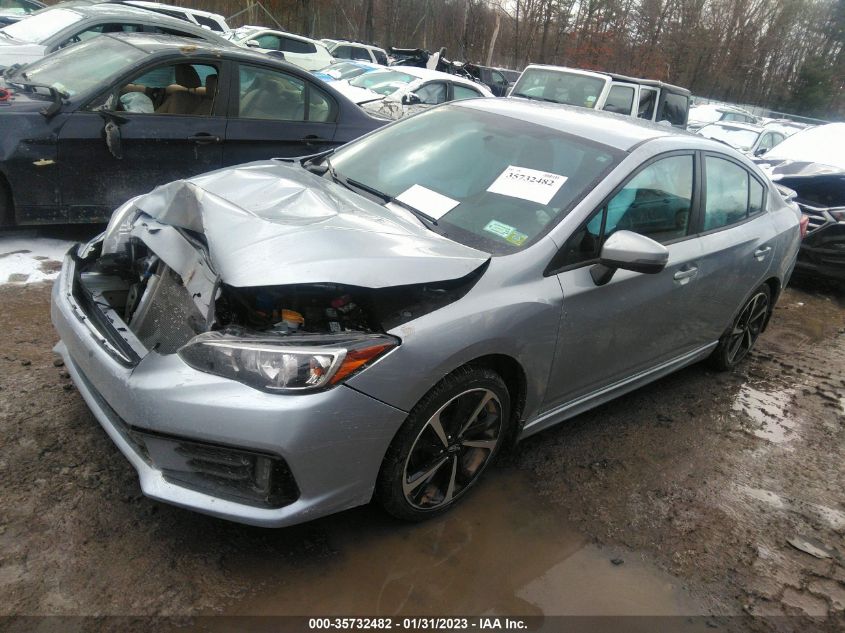 2022 SUBARU IMPREZA SPORT VIN: 4S3GKAL68N3610684