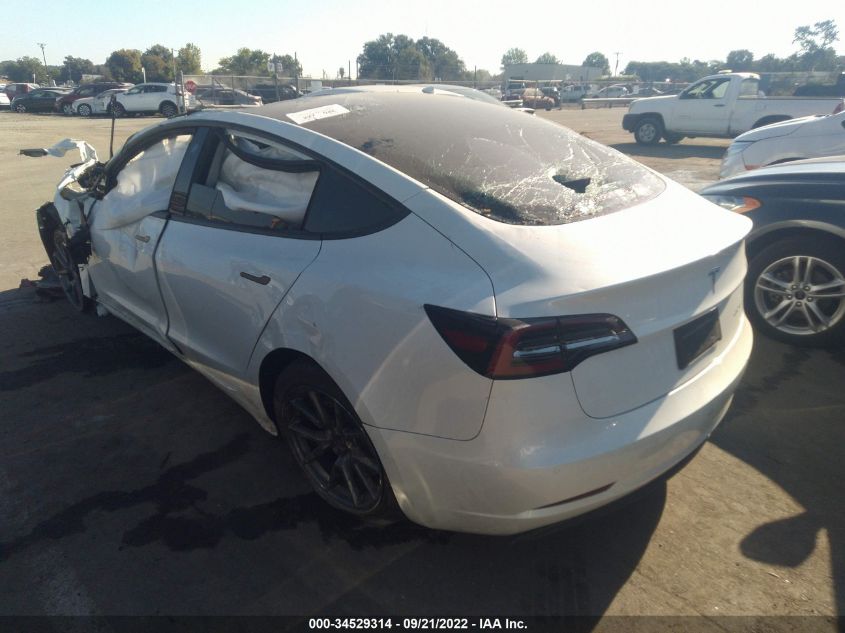 2021 TESLA MODEL 3 LONG RANGE VIN: 5YJ3E1EB6MF080779