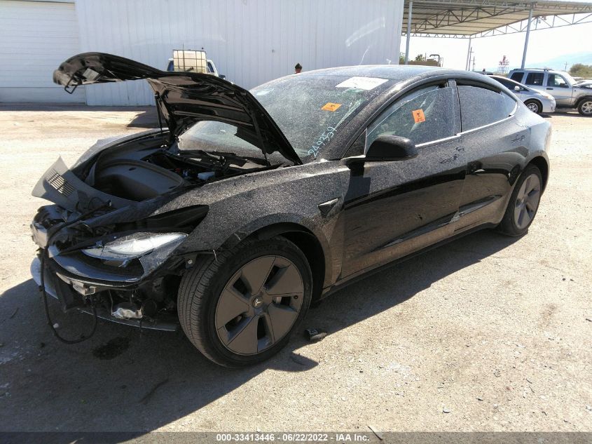 2022 TESLA MODEL 3 LONG RANGE VIN: 5YJ3E1EB6NF249359