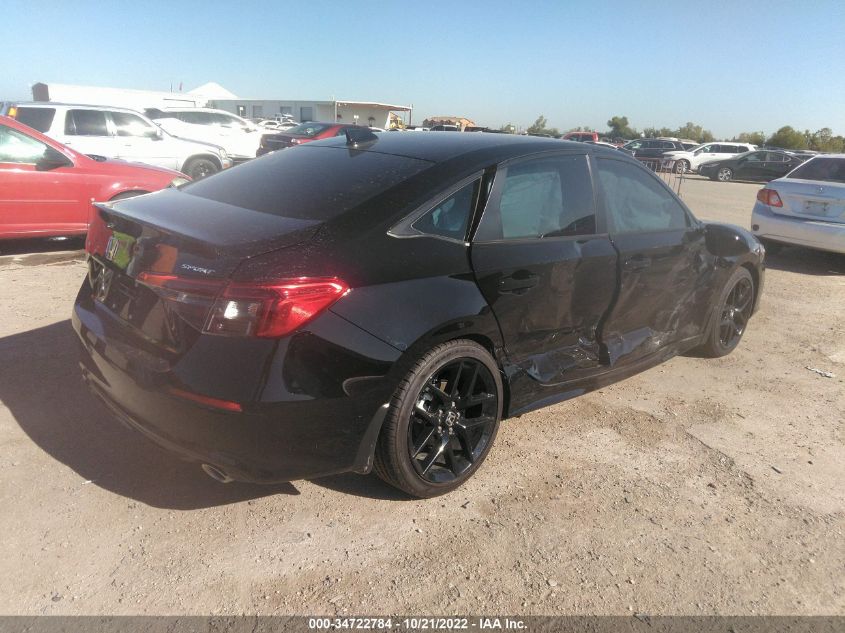 2022 HONDA CIVIC SEDAN SPORT VIN: 2HGFE2F52NH581631