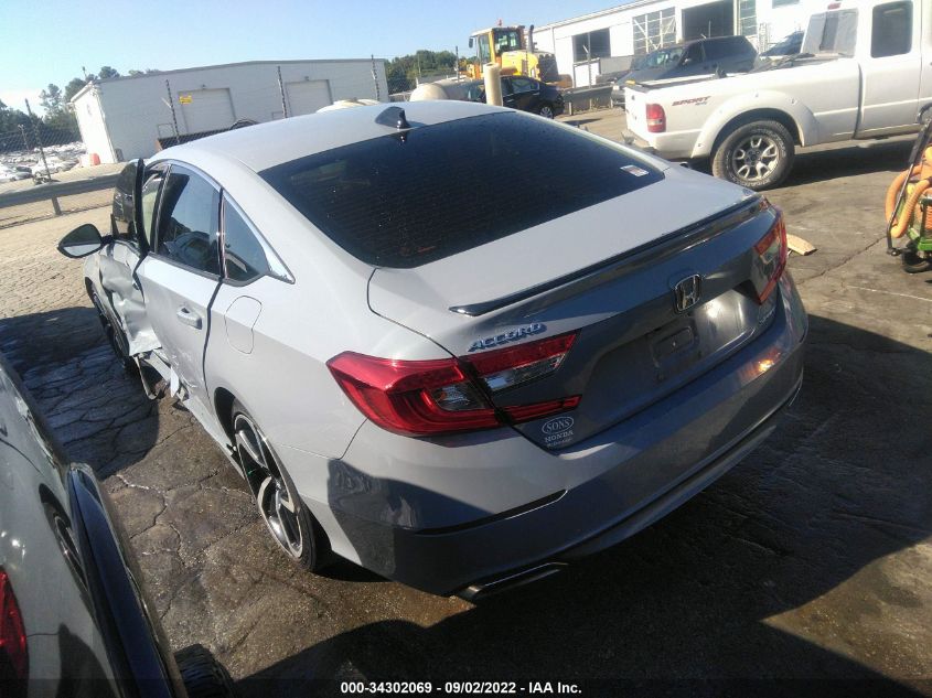 2021 HONDA ACCORD SEDAN SPORT VIN: 1HGCV1F3XMA068765