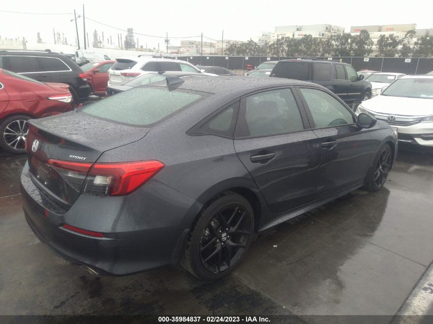 2022 HONDA CIVIC SEDAN SPORT VIN: 2HGFE2F50NH568151
