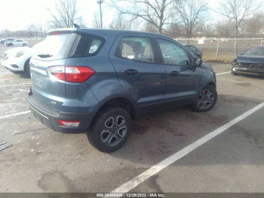 2021 FORD ECOSPORT S VIN: MAJ6S3FL9MC455558