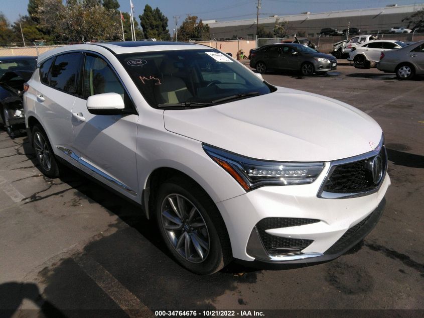2021 ACURA RDX W/TECHNOLOGY PACKAGE VIN: 5J8TC1H55ML010992