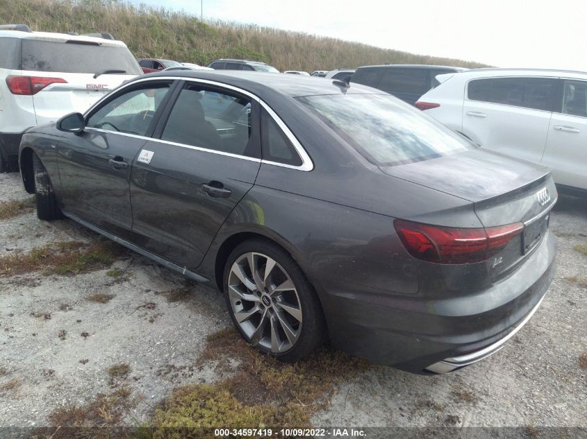 2021 AUDI A4 SEDAN S LINE PREMIUM PLUS VIN: WAUEAAF48MN005553