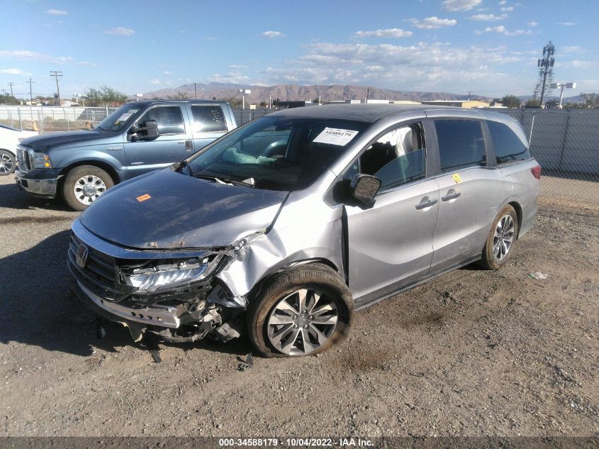 2022 HONDA ODYSSEY EX-L VIN: 5FNRL6H74NB060360