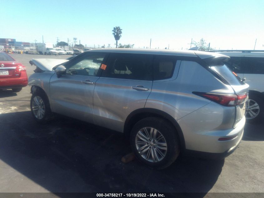 2022 MITSUBISHI OUTLANDER ES VIN: JA4J3TA8XNZ032257