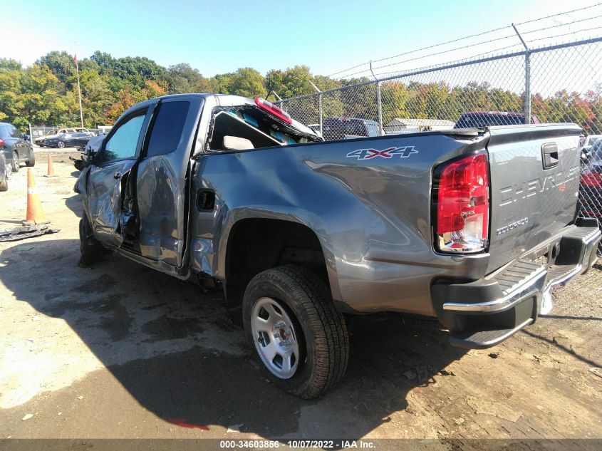 2021 CHEVROLET COLORADO 4WD WORK TRUCK VIN: 1GCHTBEN0M1222497