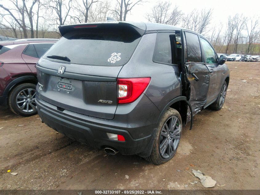 2021 HONDA PASSPORT EX-L VIN: 5FNYF8H56MB034791