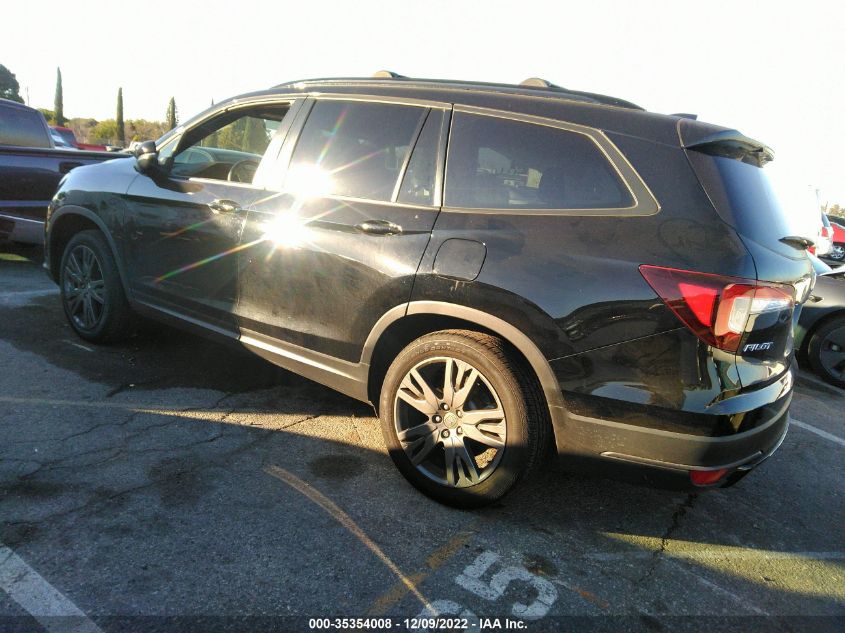 2022 HONDA PILOT SPORT VIN: 5FNYF5H37NB007307