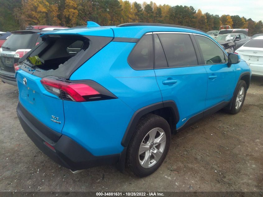 2021 TOYOTA RAV4 HYBRID XLE VIN: JTMRWRFV2MD114402