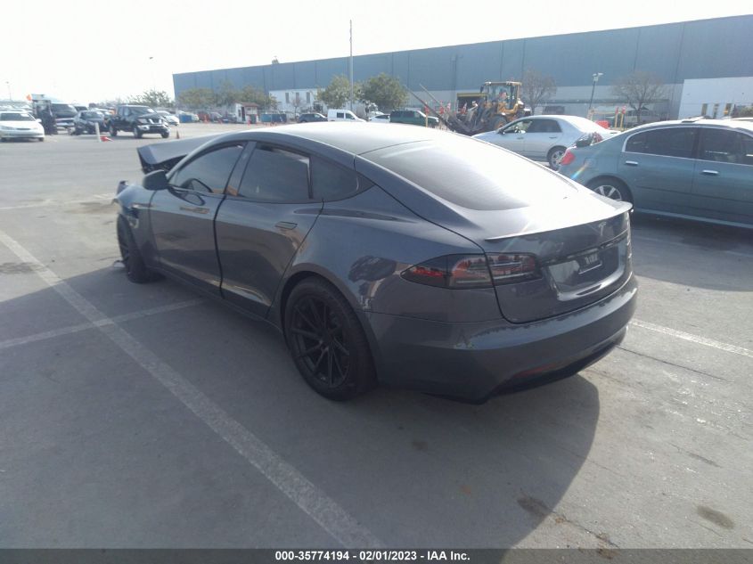 2022 TESLA MODEL S PLAID VIN: 5YJSA1E62NF489504