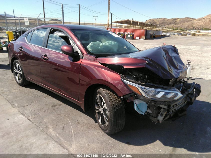 2022 NISSAN SENTRA SV VIN: 3N1AB8CV1NY263604