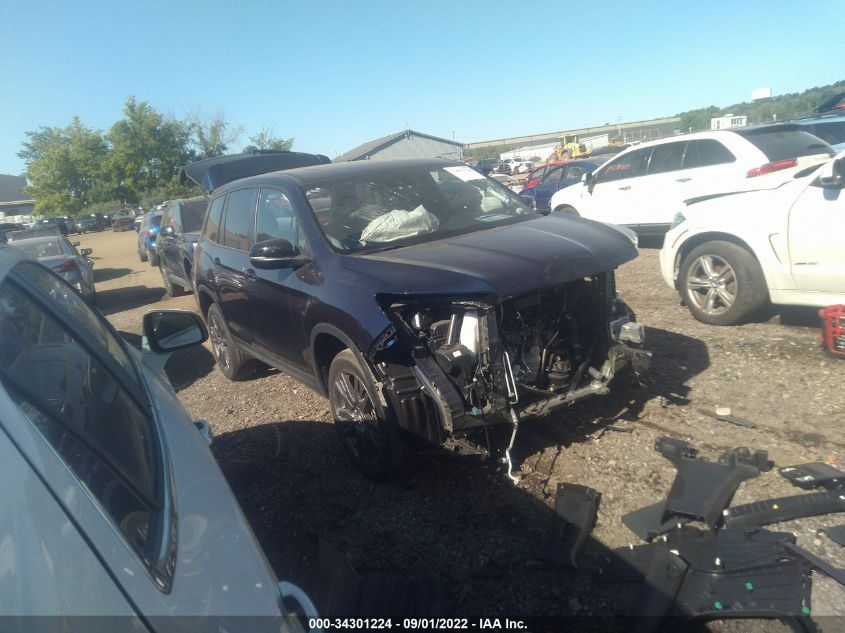 2021 HONDA PASSPORT EX-L VIN: 5FNYF8H54MB000722