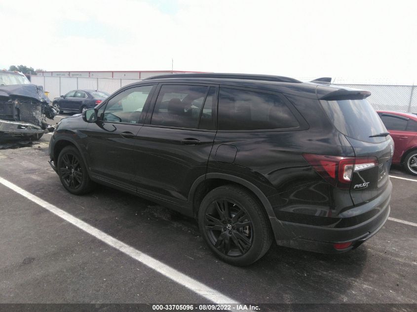 2022 HONDA PILOT BLACK EDITION VIN: 5FNYF6H71NB050078