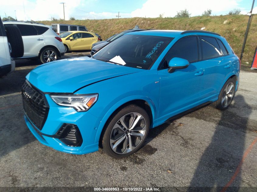 2021 AUDI Q3 S LINE PREMIUM PLUS VIN: WA1EECF37M1022176