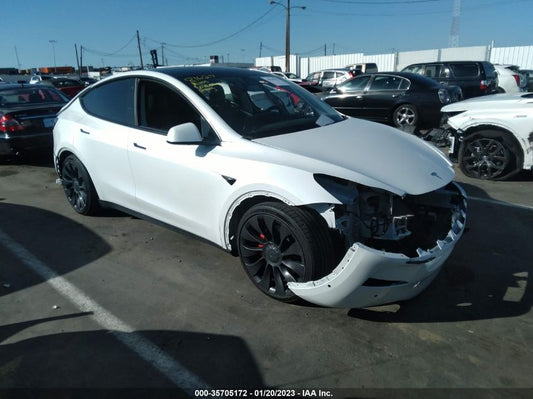 2022 TESLA MODEL Y PERFORMANCE VIN: 7SAYGDEF0NF348802