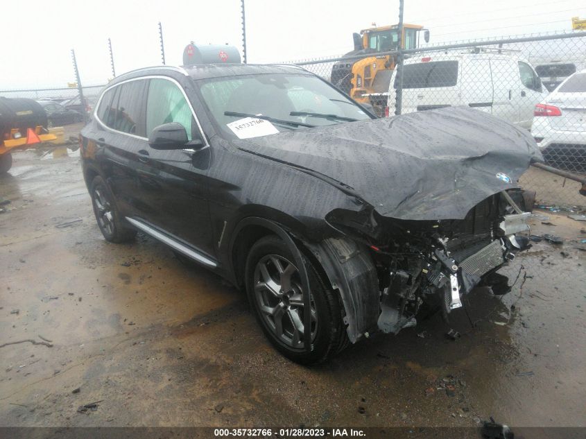 2022 BMW X3 SDRIVE30I VIN: 5UX43DP03N9L21389