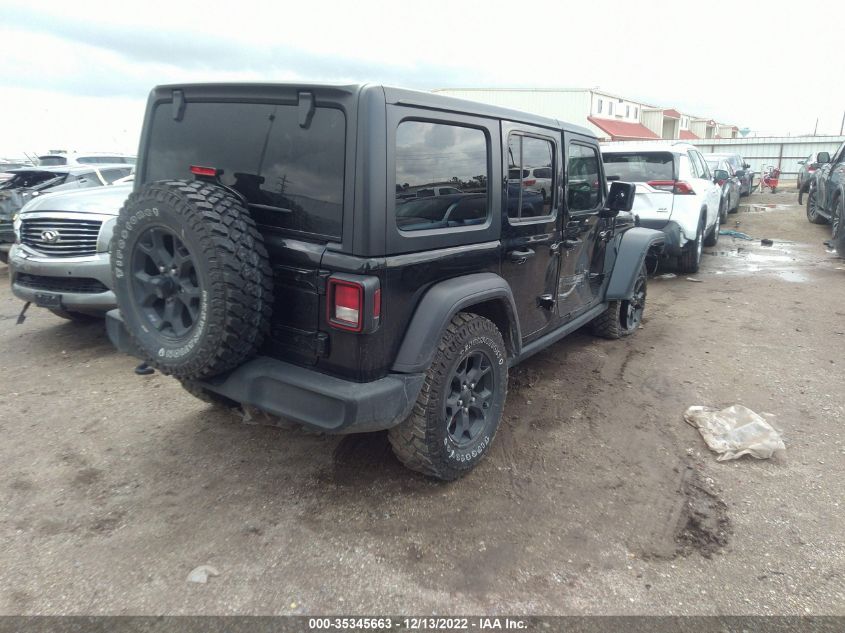 2021 JEEP WRANGLER UNLIMITED WILLYS VIN: 1C4HJXDN3MW768900