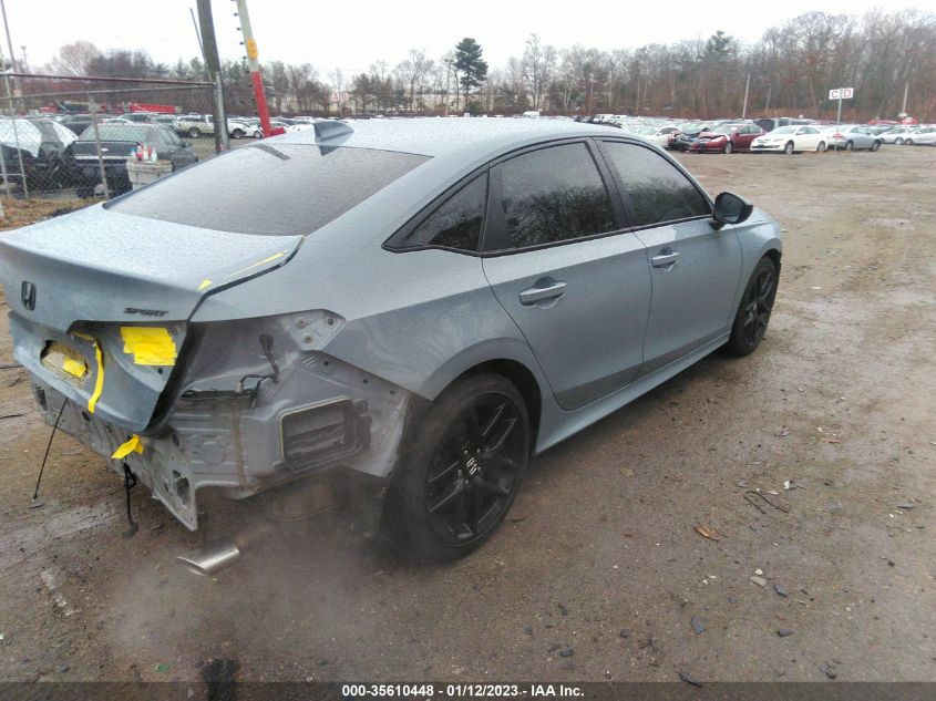 2022 HONDA CIVIC SEDAN SPORT VIN: 2HGFE2F5XNH542267