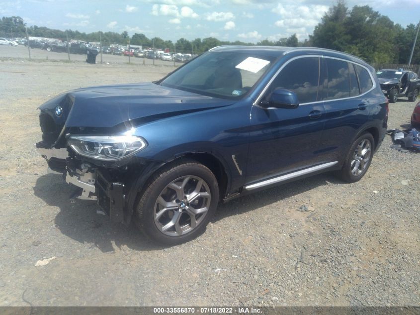 2021 BMW X3 XDRIVE30I VIN: 5UXTY5C01M9H33921
