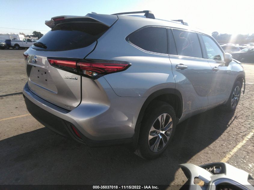 2021 TOYOTA HIGHLANDER HYBRID XLE VIN: 5TDGBRCH3MS531582