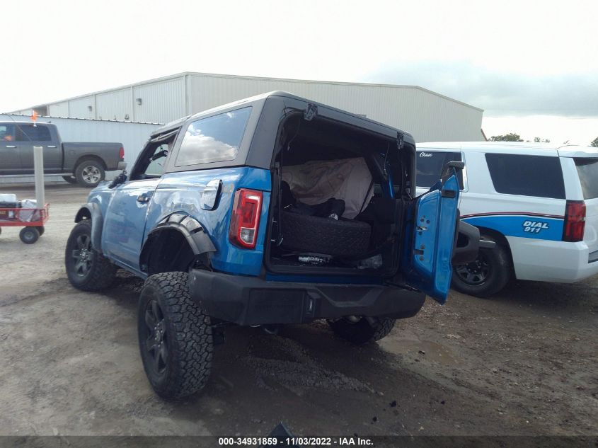 2022 FORD BRONCO BASE/BIG BEND VIN: 1FMDE5AH2NLB13521