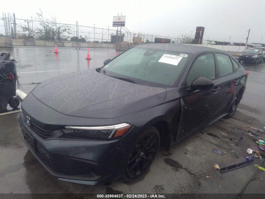 2022 HONDA CIVIC SEDAN SPORT VIN: 2HGFE2F50NH568151