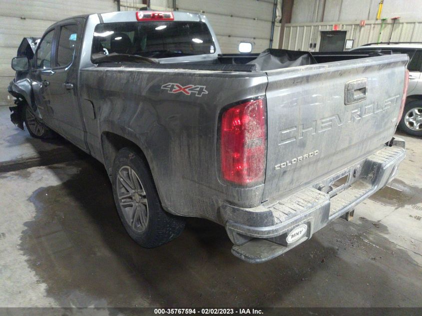 2021 CHEVROLET COLORADO 4WD WORK TRUCK VIN: 1GCGTBEN7M1253905