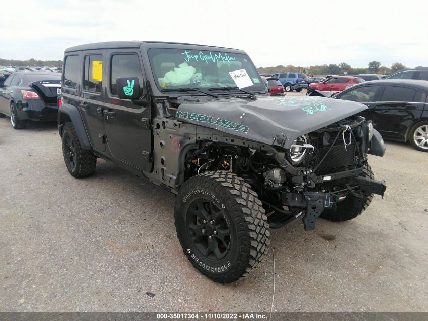 2021 JEEP WRANGLER UNLIMITED WILLYS VIN: 1C4HJXDG2MW608038
