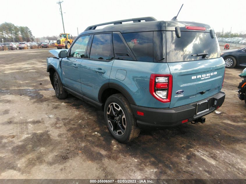 2022 FORD BRONCO SPORT OUTER BANKS VIN: 3FMCR9C65NRE30102